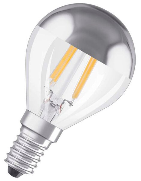 LED žárovka OSRAM TOP ilum chrom, patice E14, ekvivalent 31 W, teplá bílá 2700 K