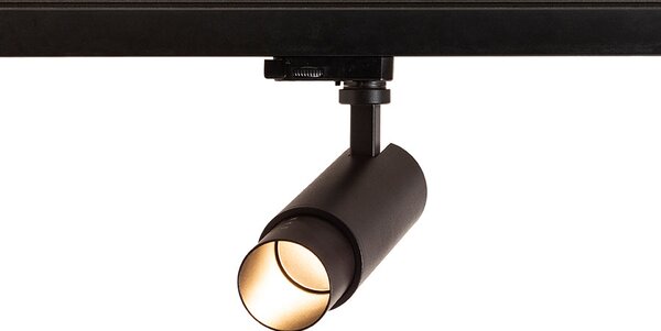 Lištové LED svítidlo ZUMA ZOOM pro tříokruhovou lištu, černé, 20 W, teplá bílá 3000 K, stmívatelné