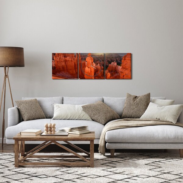 Obraz - Národní park Utah (s hodinami) (90x30 cm)