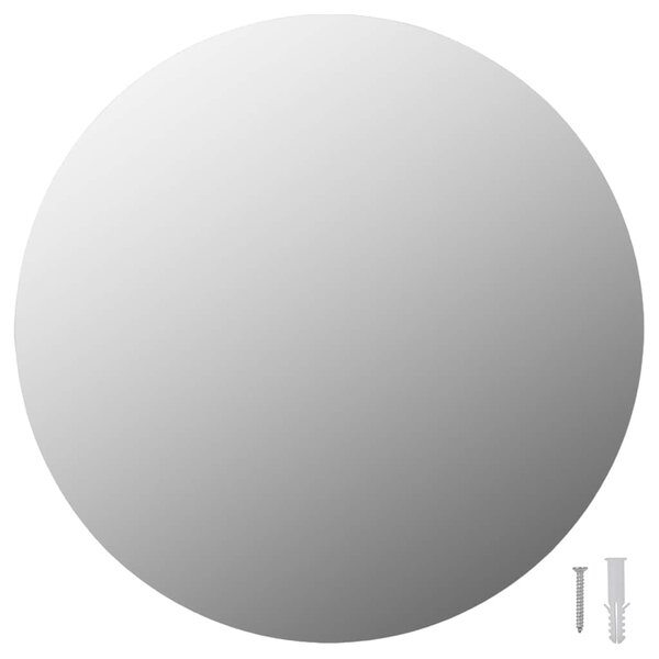 Nástěnné zrcadlo bez rámu s LED osvětlením kulaté sklo 3078646