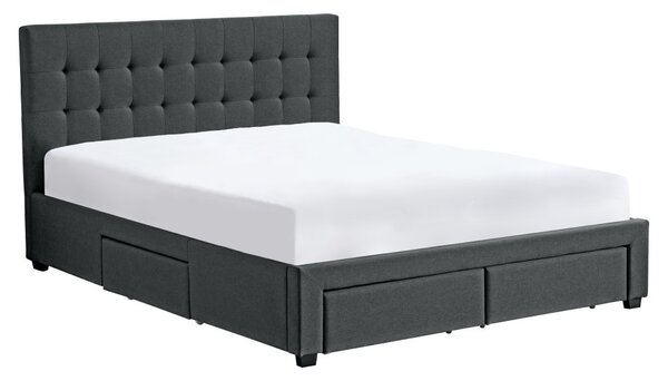 Manželská postel 180 cm Milada (s roštem) (šedá)