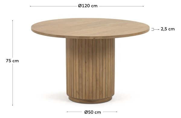 Dřevěný jídelní stůl Kave Home Licia 120 cm