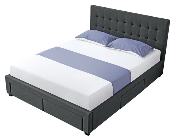 Manželská postel 180 cm Milada (s roštem) (šedá)
