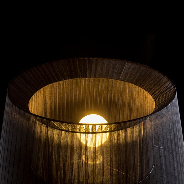 Stojací lampa BOULOGNE, černá, patice E27, 15 W