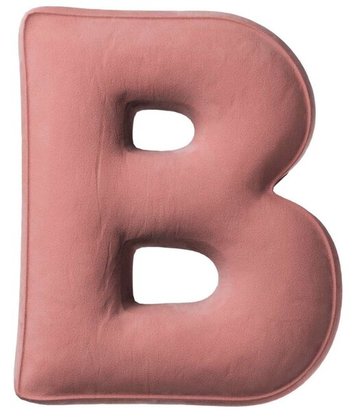 Yellow Tipi Korálově růžové sametové písmeno B 40 cm