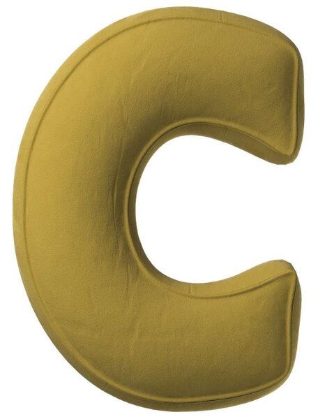 Yellow Tipi Olivově zelené sametové písmeno C 40 cm