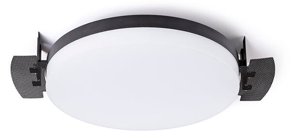 Zápustné LED svítidlo COIMBRA, černé, 24 W, teplá bílá 3000 K