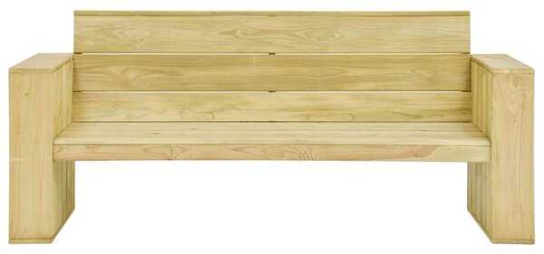 Zahradní lavice antracitové podušky 179cm impregnovaná borovice 3065756