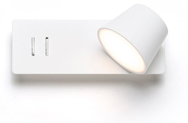 Nástěnné LED svítidlo AMADEUS s podsvícením, bílé, 4 + 6 W, teplá bílá 3000 K