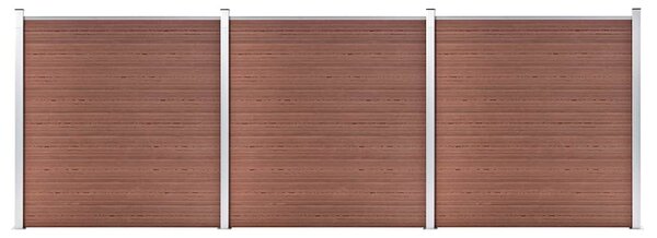 Zahradní plot WPC 526 x 186 cm hnědý 3053208