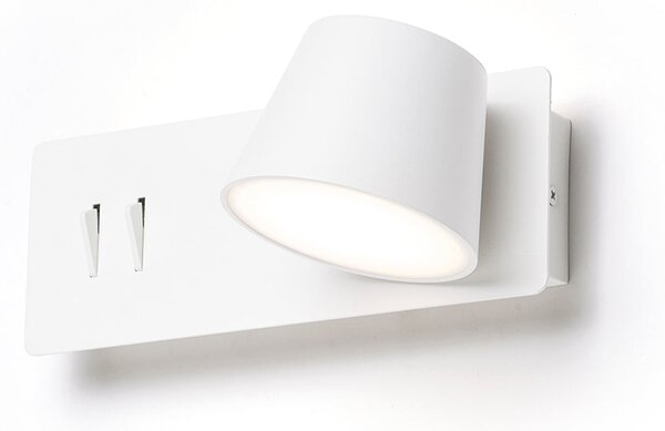 Nástěnné LED svítidlo AMADEUS s podsvícením, bílé, 4 + 6 W, teplá bílá 3000 K