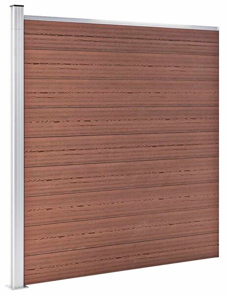 Zahradní plot WPC 1 045 x 186 cm hnědý 3053211