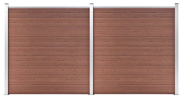 Zahradní plot WPC 353 x 186 cm hnědý 3053207