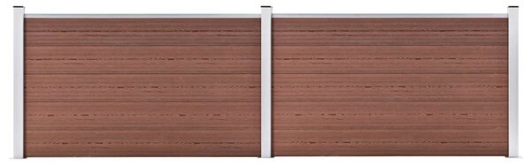 Zahradní plot WPC 353 x 106 cm hnědý 3053243