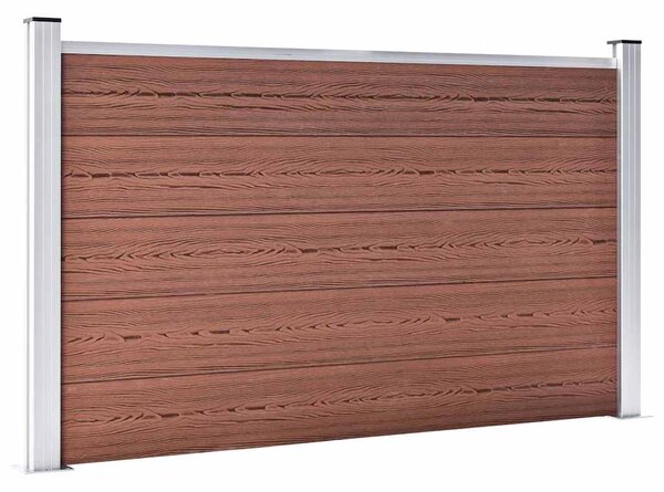 Zahradní plot WPC 353 x 106 cm hnědý 3053243