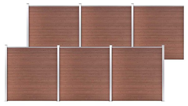 Zahradní plot WPC 1 045 x 186 cm hnědý 3053211