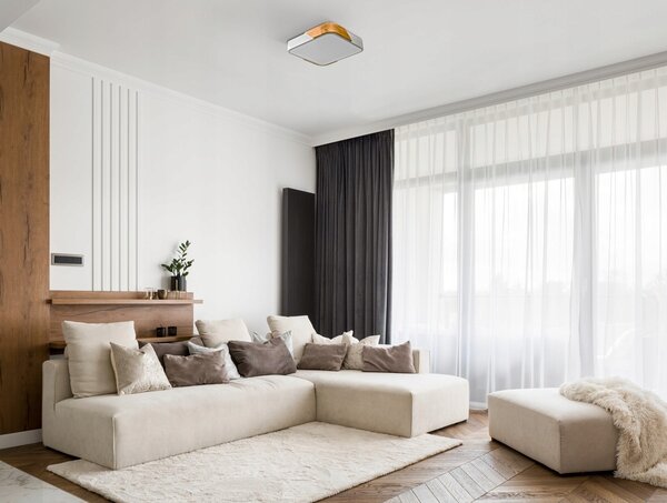 SANTER Stropní Svítidlo dřevobílé PLF-13187-WH-WO Italux [ čokoláda ] LED