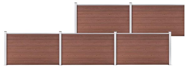 Zahradní plot WPC 872 x 106 cm hnědý 3053246