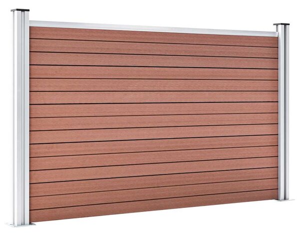 Zahradní plot WPC 353 x 106 cm hnědý 3053243