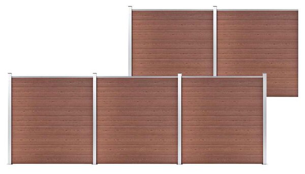 Zahradní plot WPC 872 x 186 cm hnědý 3053210