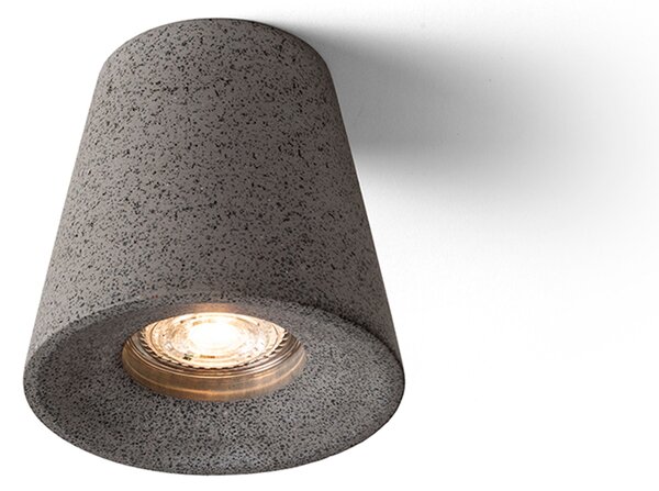 Stropní svítidlo VOLCA, beton/dekor tmavý granit, patice GU10, 5 W