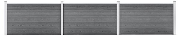 Zahradní plot WPC 526 x 106 cm šedý 3053248