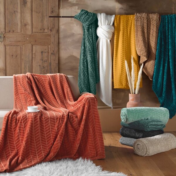 Černý přehoz z mikroflanelu 180x220 cm Arya – douceur d'intérieur