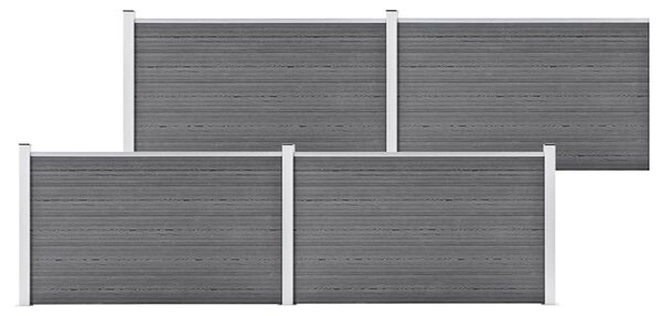Zahradní plot WPC 699 x 106 cm šedý 3053249