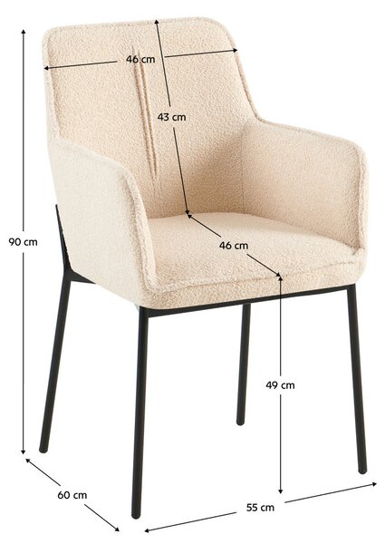 Designové křeslo Remy (béžová)