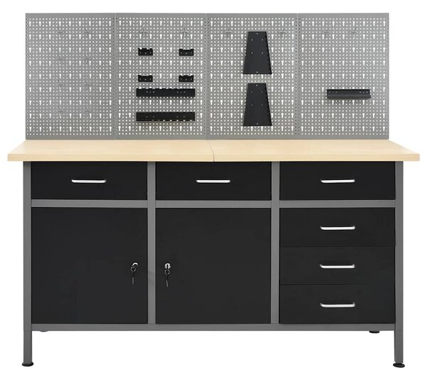Pracovní stůl se čtyřmi nástěnnými panely 3053430