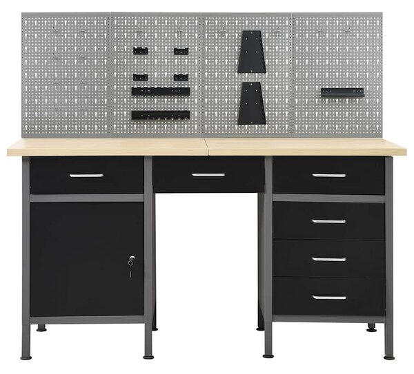 Pracovní stůl se čtyřmi nástěnnými panely 3053429