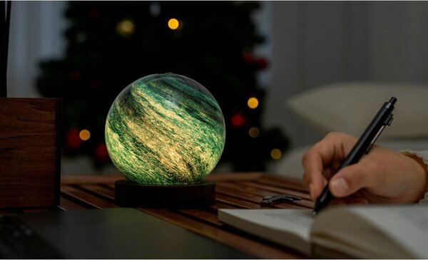 Tmavě hnědá/v tmavě přírodní barvě světelná dekorace na USB ø 12 cm Stellar Ocean – Gingko