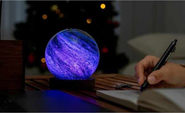 Tmavě hnědá/v tmavě přírodní barvě světelná dekorace na USB ø 12 cm Stellar Ocean – Gingko