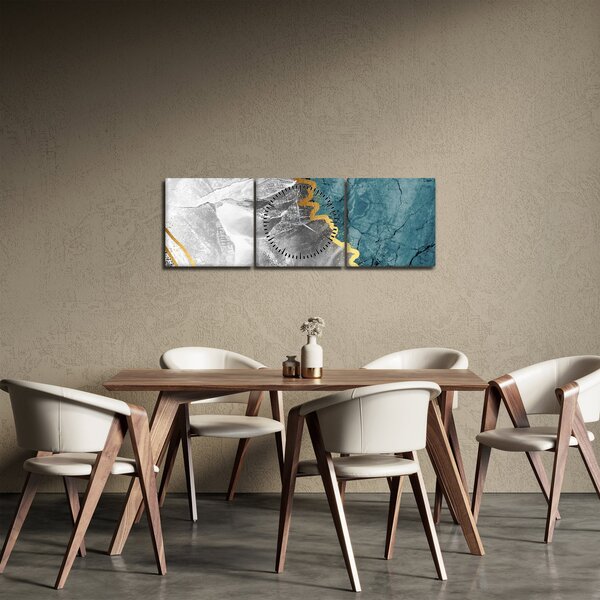 Obraz - Mramor (s hodinami) (90x30 cm)