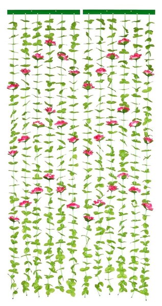Červený/zelený závěs do dveří 90x190 cm Roses – Maximex