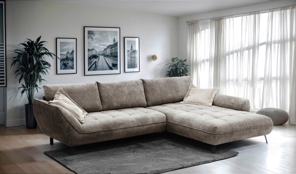 ROHOVÁ SEDAČKA, textil, světle hnědá MID.YOU - Sedací soupravy, Online Only