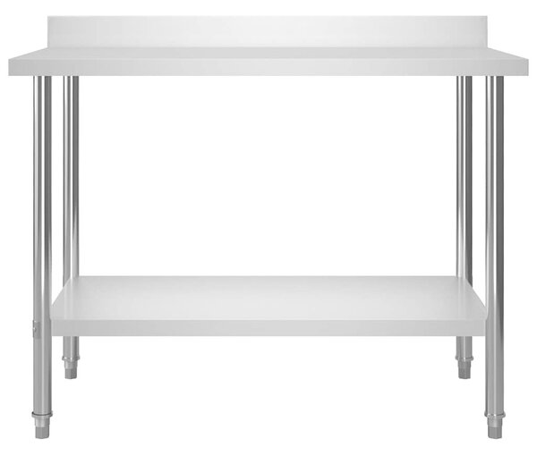 Kuchyňský pracovní stůl s policí 120x60x120 cm nerezová ocel 3054469