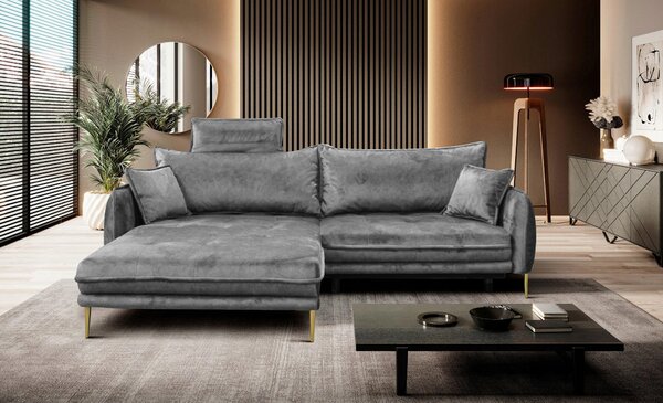ROHOVÁ SEDAČKA, textil, šedá MID.YOU - Sedací soupravy, Online Only