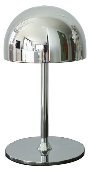 LED stolní lampa na dálkové ovládání ve stříbrné barvě s kovovým stínidlem (výška 22 cm) Tim – Sirius