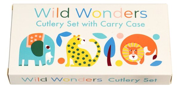 Krémový nerezový dětský příbor 2 ks Wild Wonders – Rex London