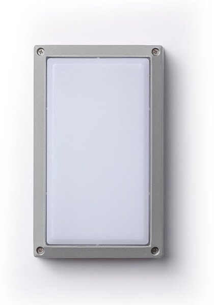 Venkovní přisazené nástěnné LED svítidlo ASPEN, stříbrnošedé, 5 W, teplá bílá 3000 K, IP54