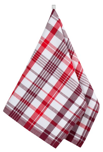 BELLATEX Kuchyňská utěrka 1 ks Kostka červená, bordová, bílá 50x70 cm