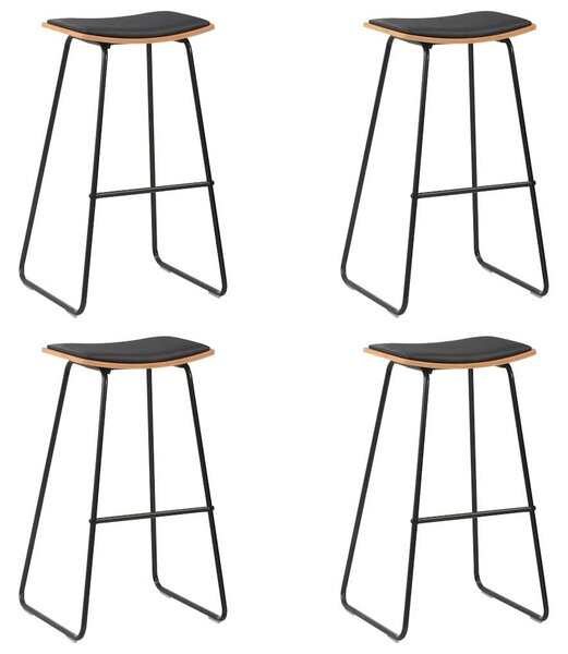 Barové stoličky 4 ks černé umělá kůže 3054560