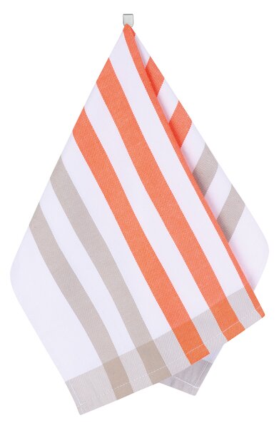 BELLATEX Kuchyňská utěrka 1 ks Proužek oranžová, bílá 50x70 cm