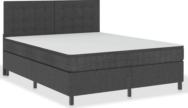 Postel boxspring tmavě šedá textil 160 x 200 cm 3054795