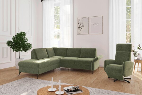 ROHOVÁ SEDAČKA, textil, světle zelená Sit & More - Sedací soupravy, Online Only