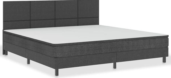 Postel boxspring tmavě šedá textil 200 x 200 cm 3054719