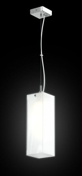 Závěsné svítidlo LUCIA 30x10, satinované sklo/chrom, patice E27, 15 W