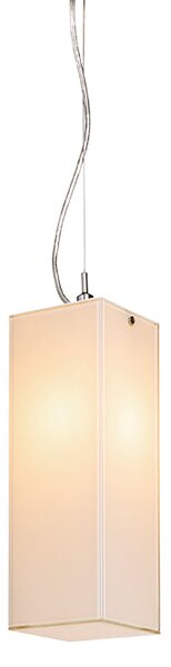 Závěsné svítidlo LUCIA 30x10, satinované sklo/chrom, patice E27, 15 W
