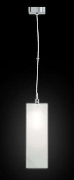 Závěsné svítidlo LUCIA 30x10, satinované sklo/chrom, patice E27, 15 W